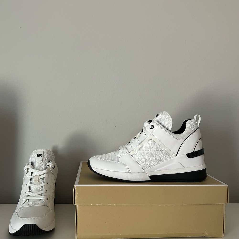 Michael Kors White and Black Athletic Shoes